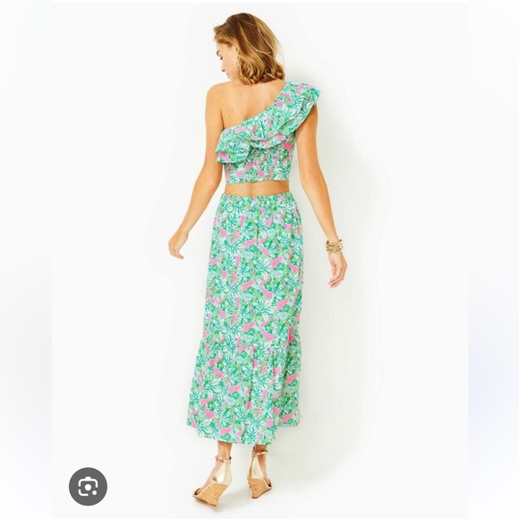 Lilly Pulitzer Kasida Ruffle Set (botanical green) size 4 NWT - Picture 8 of 9